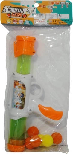 Pistolet en plastique avec balles en mousse