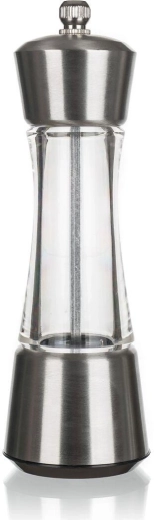Moulin à épices mécanique CULINARIA inox/acrylique 17 cm