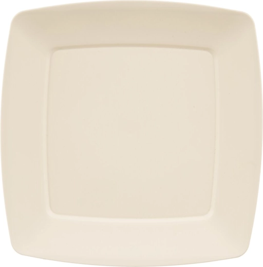 Assiette plate en plastique Sandy crème 23,5 × 23,5 cm