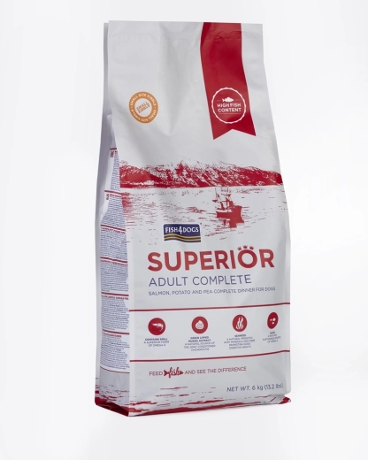 Croquettes pour petits chiens adultes au saumon et aux pommes de terre FISH4DOGS Superior 6 kg