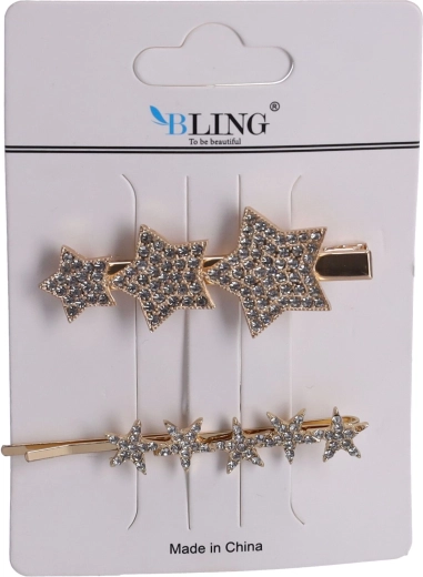 Pinces à cheveux, pinces à cheveux BLING 2 pcs - or, type I