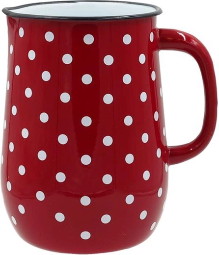 Pichet émaillé 2,5 l à pois rouges TORO