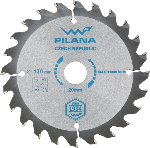 Lame de scie PILANA 130 mm, 24 dents, WZ, carbure SK