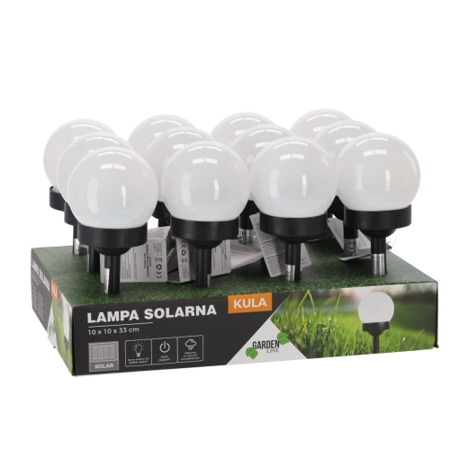Lampe de jardin solaire sphère 10 × 10 × 33 cm