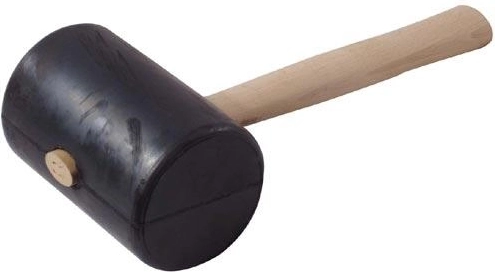Maillet en caoutchouc 90 mm avec manche en bois – fabrication tchèque