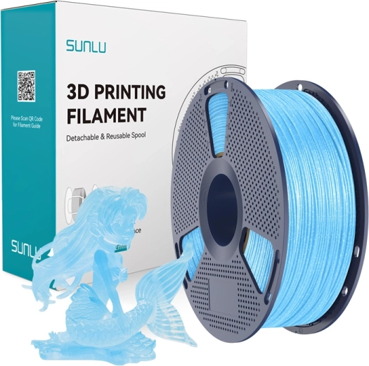 Filament Sunlu PLA Twinkling bleu brillant 1,75 mm 1 kg