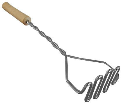 Presse-purée en inox avec manche en bois Tarmex