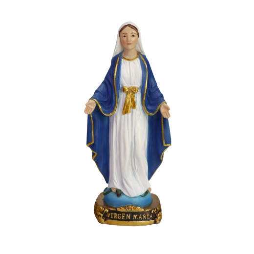 Figurine de la Vierge Marie en résine 6 × 4 × 13 cm