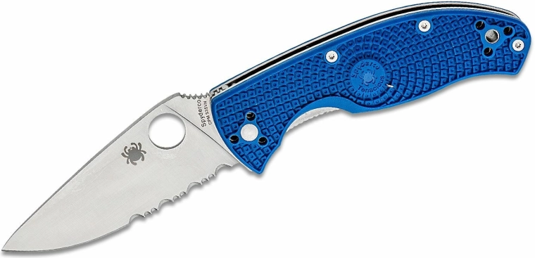 Spyderco Tenacious Lightweight Blue couteau de poche 8,6 cm, satiné, bleu, FRN