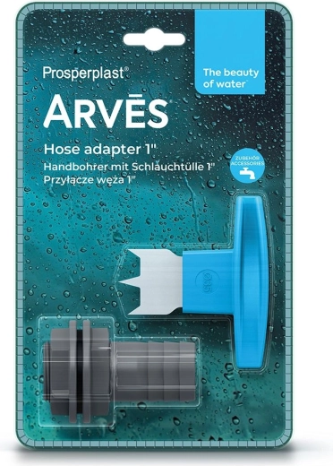 Raccord de tuyau pour tonneau d’eau de pluie 1" avec foret manuel PROSPERPLAST