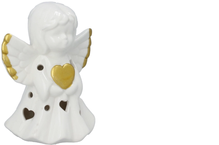 Figurine en céramique de Noël Ange avec éclairage LED - 1 pièce