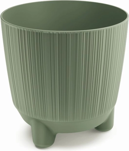 Cache-pot à pieds Ryfo, diamètre 16,8 cm, vert terreux