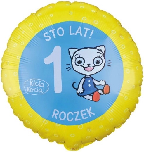 Ballon en aluminium Kicia Kocia numéro 1 (46 cm)