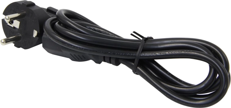Câble d’alimentation pour appareils avec connecteur IEC, 3 pôles 230 V, X-Peak 90, fiche allemande carrée - 1 pièce