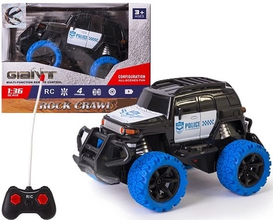 Petite voiture tout-terrain télécommandée police - 1 pièce