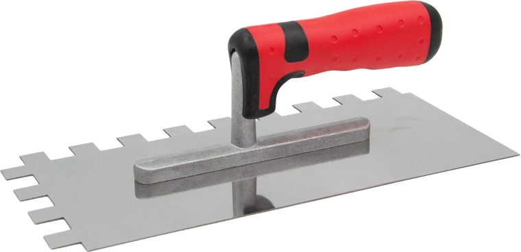 Taloche inox à dents 15 × 15 mm, 280 × 130 mm