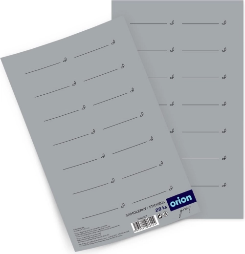 Étiquettes autocollantes pour pots à épices Grey rectangulaires vierges 28 pcs gris CZ/SK