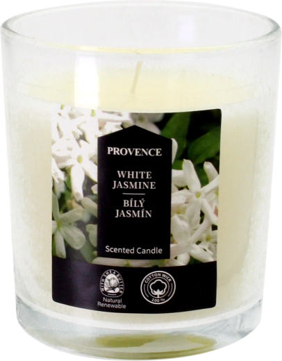 Bougie parfumée en verre Jasmin blanc 7 × 8 cm
