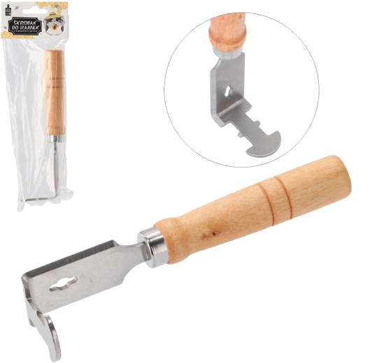 Grattoir pour cadres avec poignée en bois pour apiculteurs