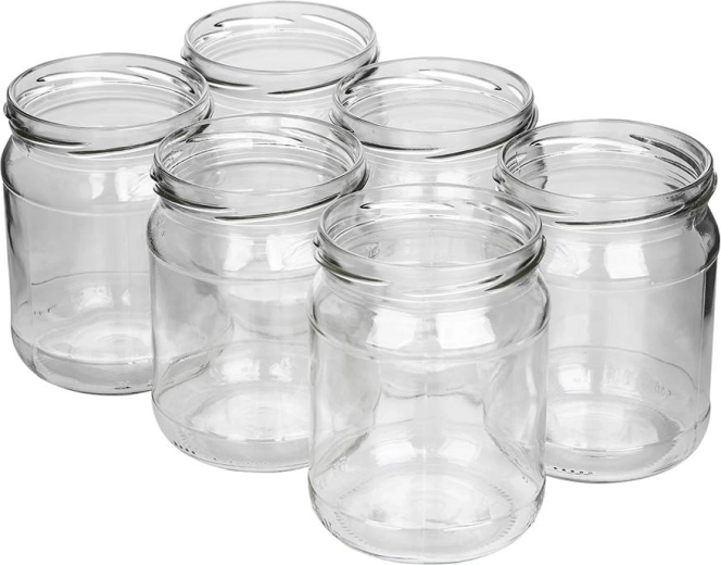 Lot de 6 bocaux en verre pour conserves 520 ml