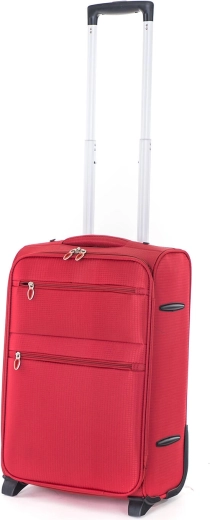 Valise cabine textile S 33 l rouge à roulettes TEX15