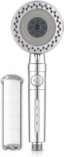Pommeau de douche à main RENEW FORCE avec filtre, 5 modes et fonction de jet « pistolet »