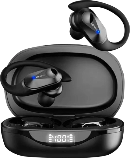 Écouteurs sport sans fil Lenovo LP75 Bluetooth 5.3 avec crochet d’oreille