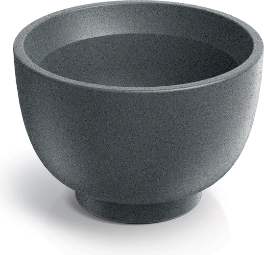 Pot de fleurs Vemo Round 40 cm gris granit