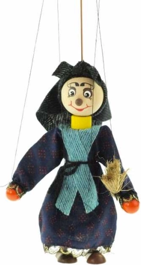 Marionnette en bois sorcière