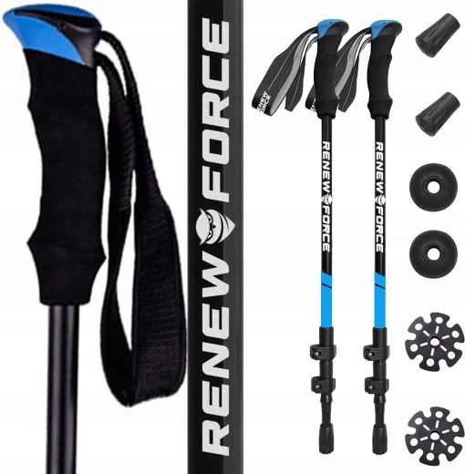 Bâtons de trekking Renew Force avec accessoires (2 pièces)