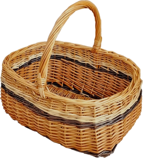 Panier de courses en osier PERELKA, petit, verni 36 × 26 × 28 cm