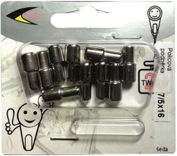 Support de tablette 7/5 galvanisé, blister de 10 pièces