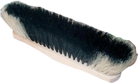 Balai brosse pour manche 28 cm, corps en bois non verni, mélange de soies et PET, sans filetage