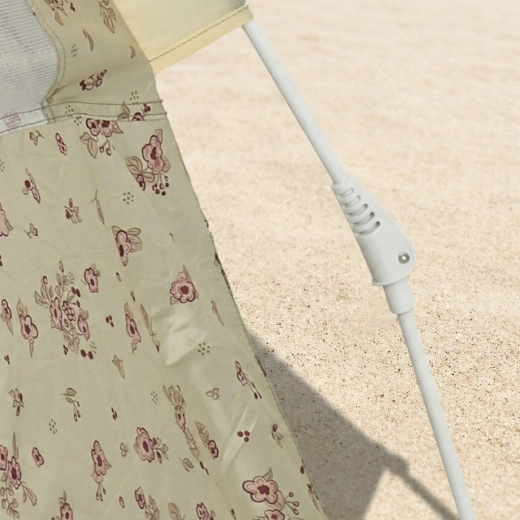 Tente de plage Bieco avec système d’ouverture rapide et protection UV 80+ vintage flowers
