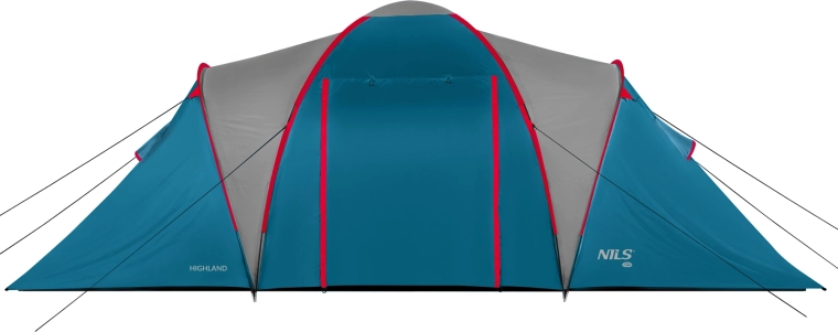Tente familiale NILS Camp Highland pour 6 personnes, bleu/gris clair