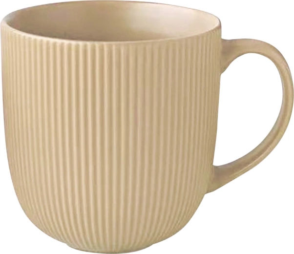 Mug en céramique KITCHISIMO 510 ml nervuré beige