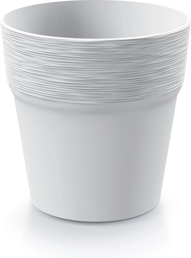 Cache-pot Furu 12 cm plastique blanc