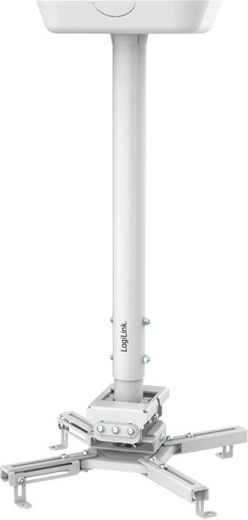 Support plafond pour projecteur avec bras 595–895 mm, blanc