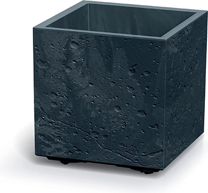 Pot de fleurs Sierra Square à effet béton 28,8 × 28,8 cm, anthracite