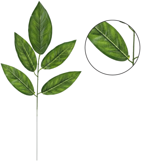 Lot de petites branches de manguier artificielles, 59 cm, vert (12 pièces)