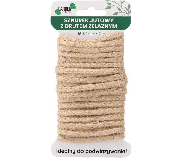 Ficelle de jute avec fil de ligature 2,5 mm × 5 m