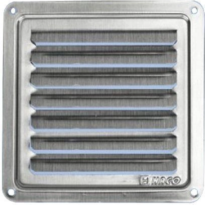 Grille d’aération 300 × 300 mm en acier inoxydable