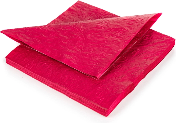 Serviettes en papier bordeaux 33 × 33 cm, 3 plis, 20 pcs