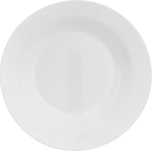 Assiette creuse à pâtes LUNA Grangusto Pasta 29 cm blanche en verre opale