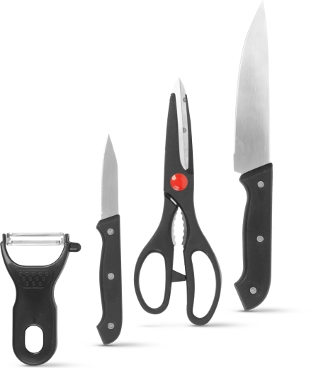 Ensemble de couteaux de cuisine avec éplucheur et ciseaux