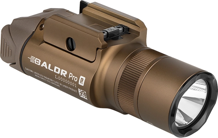 Lampe tactique pour pistolet OLIGHT BALDR Pro R Desert Tan avec laser vert
