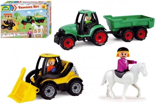 Truckies ensemble de ferme avec remorque et accessoires