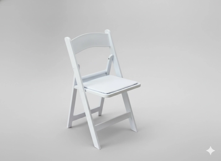 Chaise de catering pliante blanche