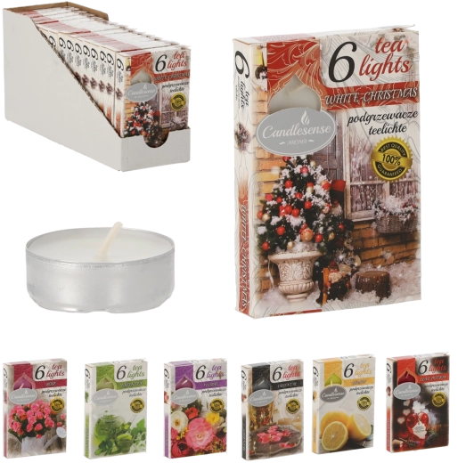 Bougies chauffe-plat aromatiques assortiment de parfums 6 pcs
