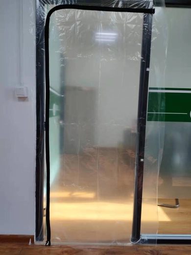 Film de porte anti-poussière avec fermeture éclair, type L